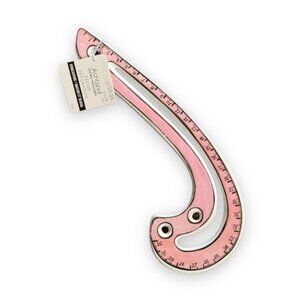 Ceramic curved pink ruler decor Peace by Ashland